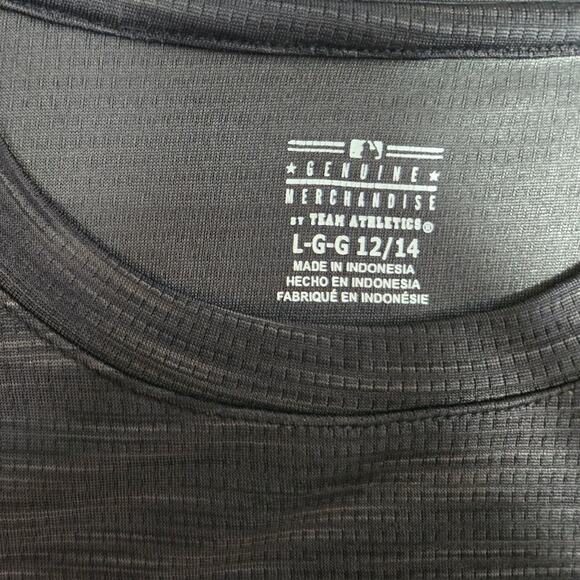 Team Athletics Cleveland Indians Boys T- Shirt Size LG (12/14)- Dark Gray - Picture 2 of 6